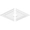 Ekena Millwork Diamond Architectural PVC Ceiling Medallion, 28"W x 18 5/8"H x 3"ID x 9 3/4"C x 1"P, Two-Piece CMP28X18DD2-03000 - alternate 2